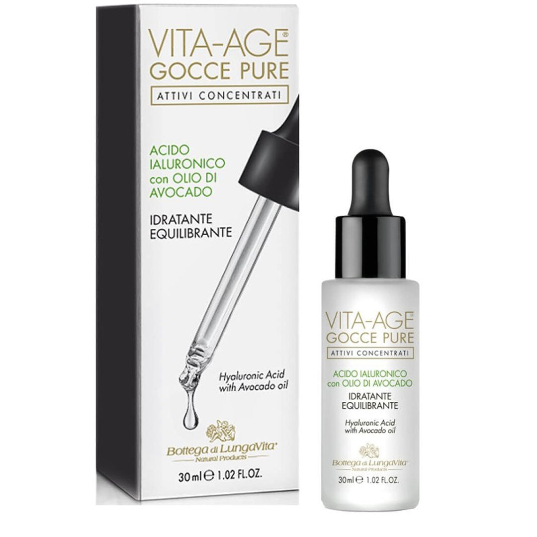 Vita-Age - Gocce Pure Hyaluronic Acid With Avocado Oil Serum 30 ml