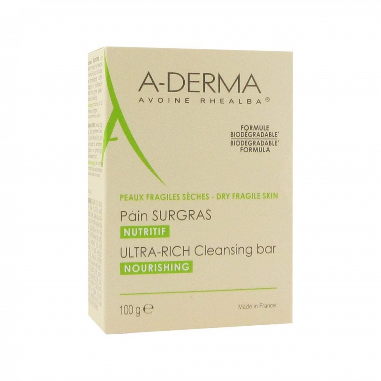 A-Derma - Ultra-Rich Cleansing Bar 100 G