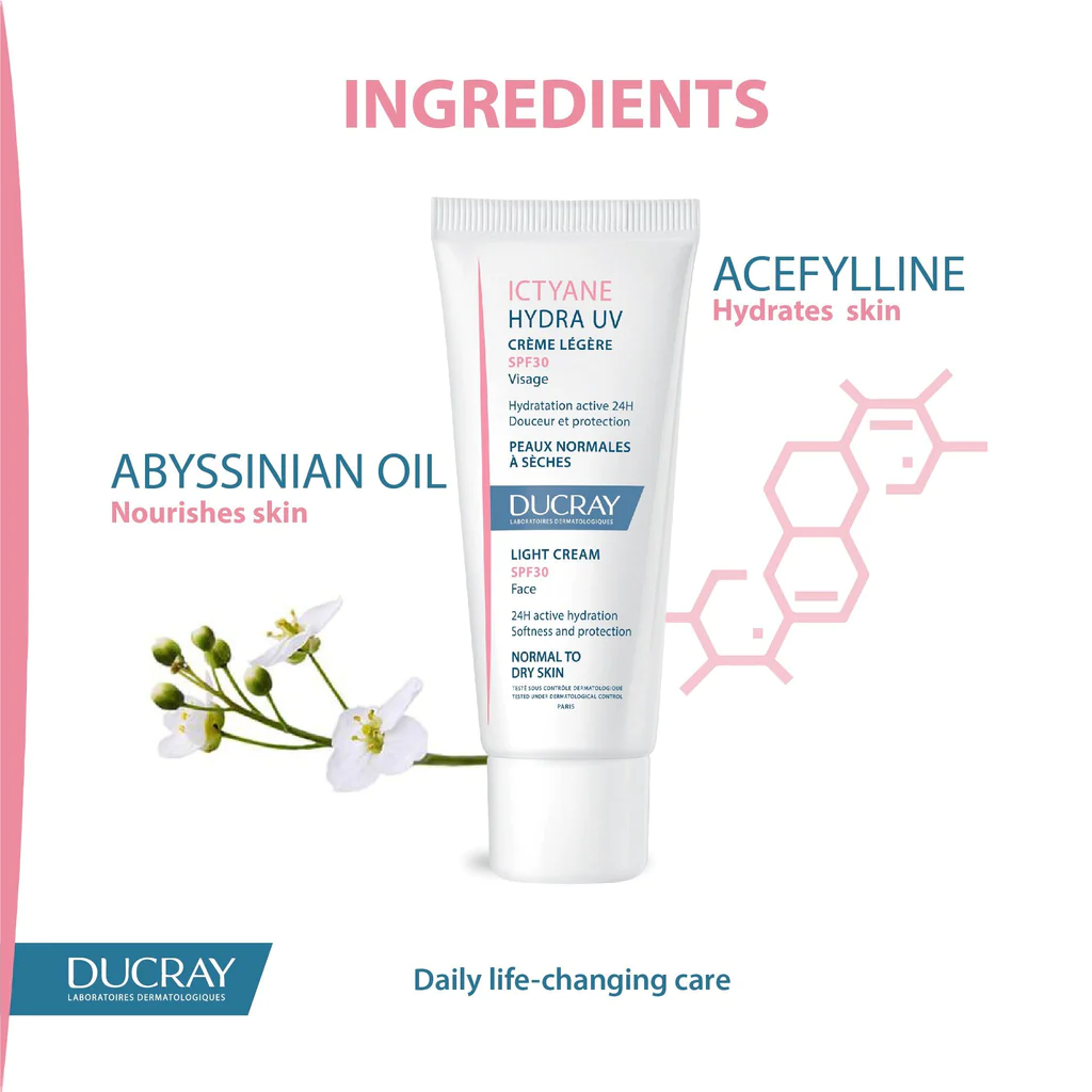 Ducray - Ictyane Hydra UV SPF 30 Cream 40 ml