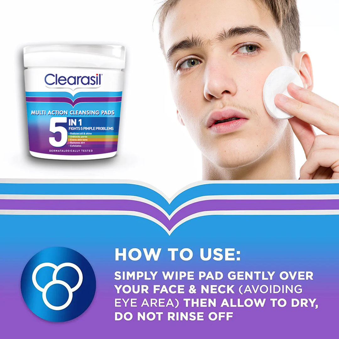 Clearasil - Ultra 5In1 Cleansing Pad 65 Pads