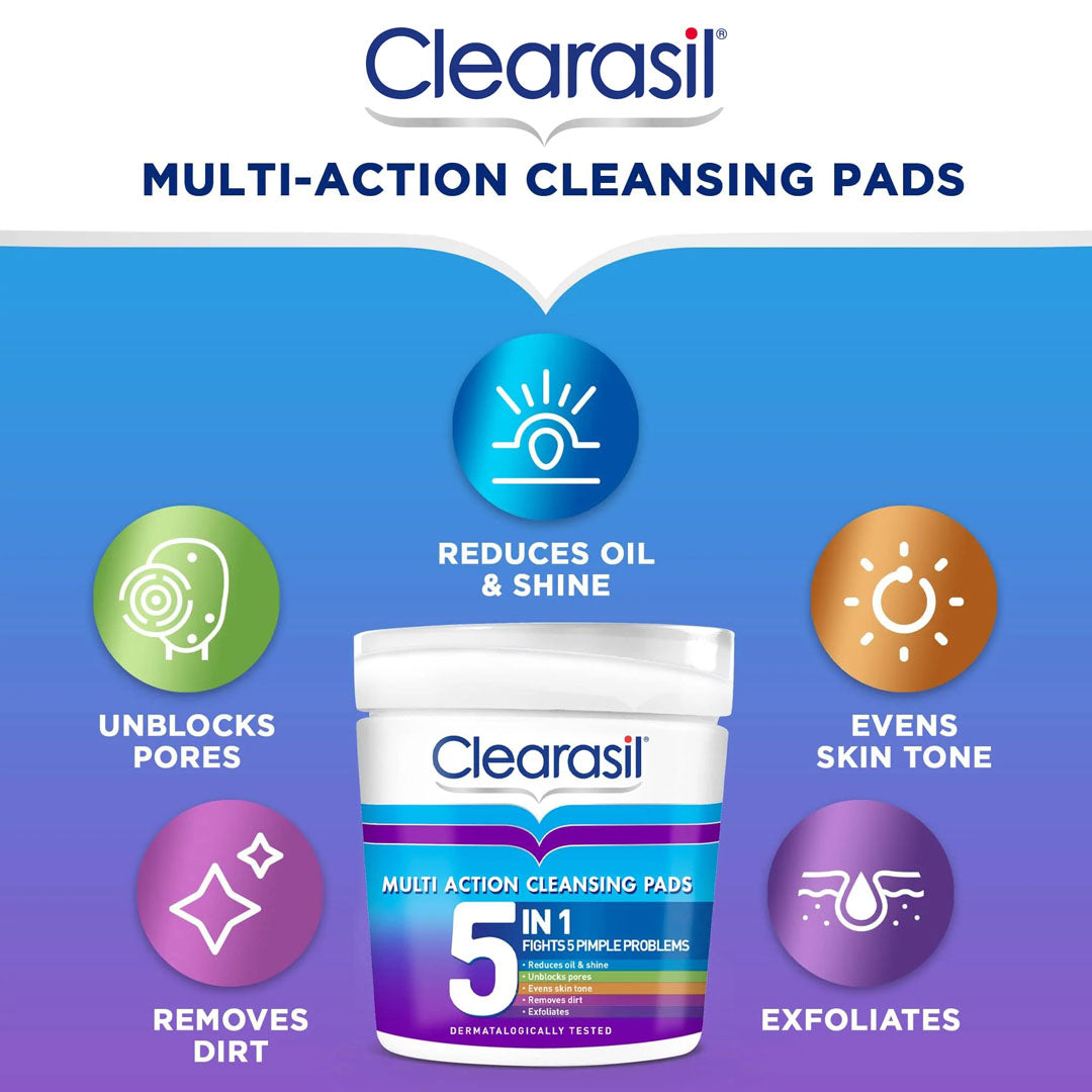 Clearasil - Ultra 5In1 Cleansing Pad 65 Pads