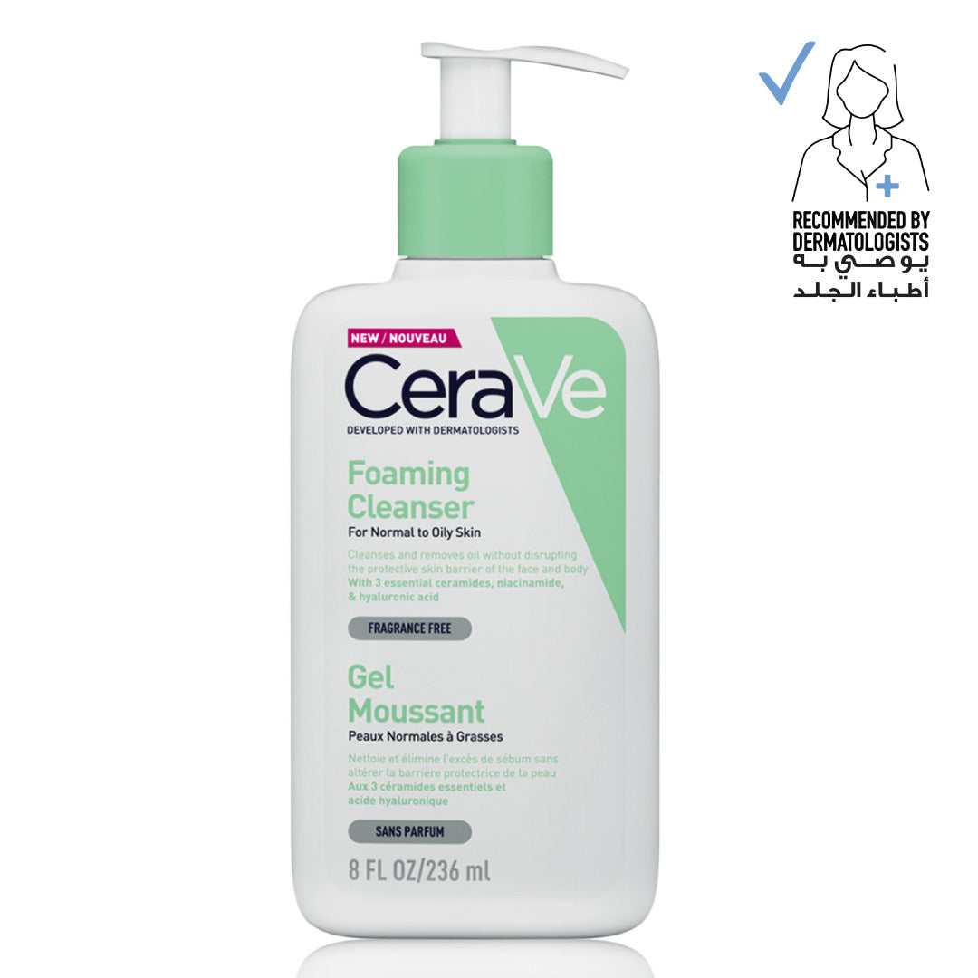 CeraVe - Foaming Cleanser for Normal to Oily Skin with Hyaluronic Acid 236 ml