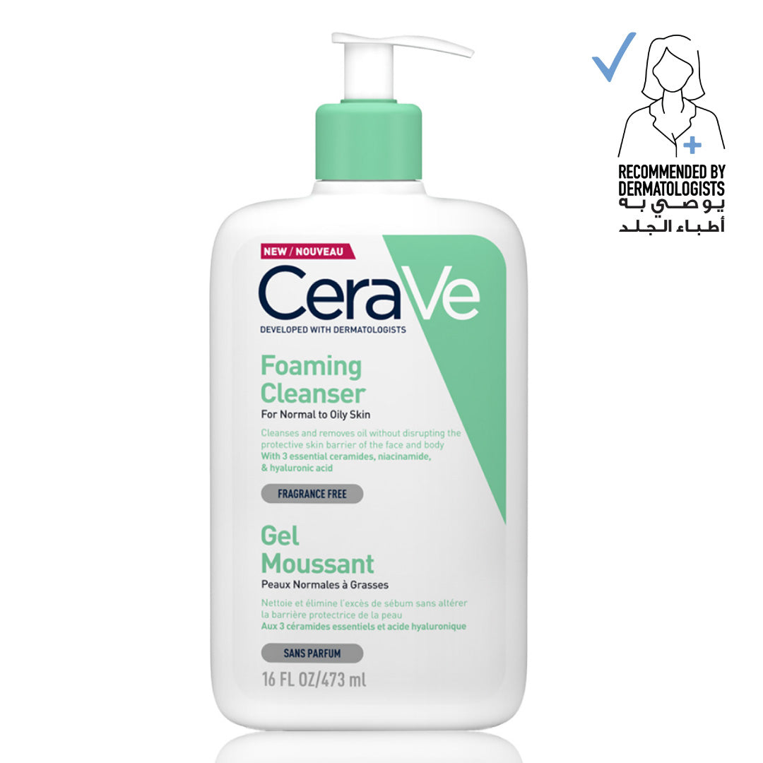 CeraVe - Foaming Cleanser for Normal to Oily Skin with Hyaluronic Acid 473 ml