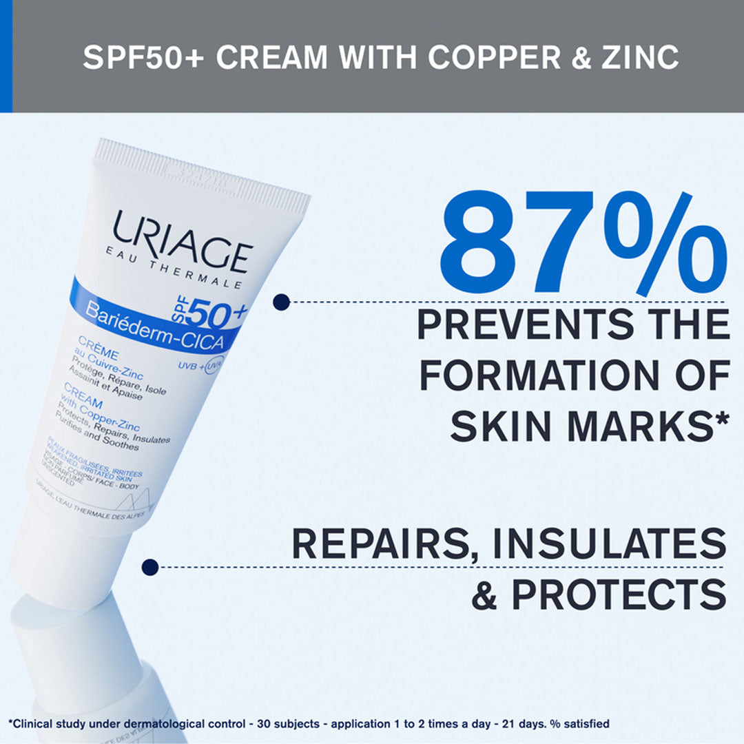 Uriage - Bariederm Repairing Cica-Cream With Cu-Zn Spf50+ 40 ml