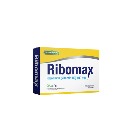 Green Made - Ribomax (Riboflavin) (Vitamin B2) 100 mg 30 Capsules