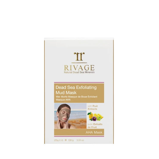 Rivage - Dead Sea Exfoliating Facial Mud Mask - Pack of 4 Sachets (25g X 4)